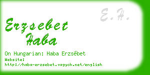 erzsebet haba business card